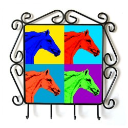 Czech Warmblood- Percha para ropa con la imagen de caballo. Estilo de Andy Warhol