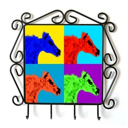 Falabella- Percha para ropa con la imagen de caballo. Estilo de Andy Warhol
