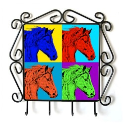 Freiberger- Percha para ropa con la imagen de caballo. Estilo de Andy Warhol