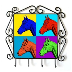 Holsteiner- Percha para ropa con la imagen de caballo. Estilo de Andy Warhol