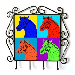 Noriker- Percha para ropa con la imagen de caballo. Estilo de Andy Warhol
