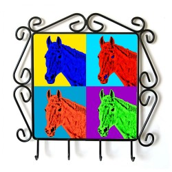 Orlov Trotter- Percha para ropa con la imagen de caballo. Estilo de Andy Warhol