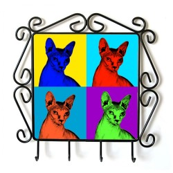 Sphynx-Katze- Kleiderbügel mit Katzebild. Sammlung! Andy Warhol-Art