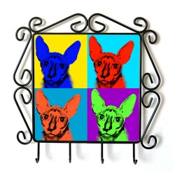 Cornish Rex- Kleiderbügel mit Katzebild. Sammlung! Andy Warhol-Art