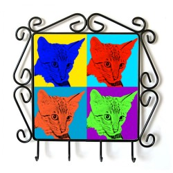 Savannah-Katze- Kleiderbügel mit Katzebild. Sammlung! Andy Warhol-Art