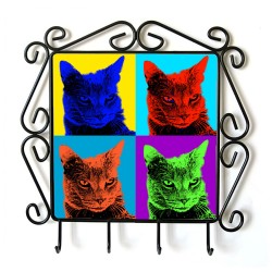 Chartreux- clothes hanger with an image of a cat. Collection. Andy Warhol style