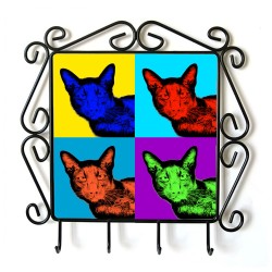 Havana Brown- Percha para ropa con la imagen de gato. Estilo de Andy Warhol