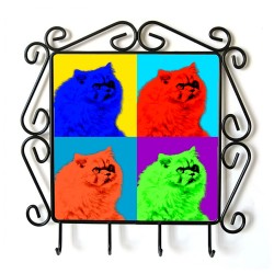 Himalayan cat- clothes hanger with an image of a cat. Collection. Andy Warhol style