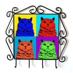 Selkirk rex shorthaired- clothes hanger with an image of a cat. Collection. Andy Warhol style