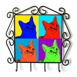 Singapura cat- clothes hanger with an image of a cat. Collection. Andy Warhol style