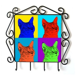 Chausie- clothes hanger with an image of a cat. Collection. Andy Warhol style