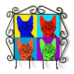 Toyger- ruccia per abiti con l’immagine di un gatto. Collezione. Andy Warhol Style