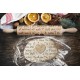 Engraved rolling pin. VALENTINE'S DAY. Original shape. FLYING HEART pattern. Laser Engraved for cookies. Decorating roller