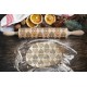 Engraved rolling pin. VALENTINE'S DAY. Original shape. HEARTs pattern. Laser Engraved for cookies. Decorating roller