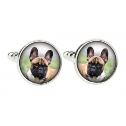 French Bulldog. Cufflinks for dog lovers. Photo jewellery. Men's jewellery. Handmade
