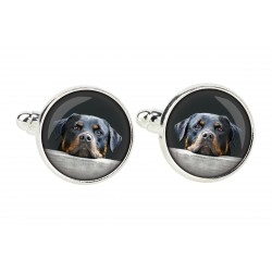 Rottweiler. Cufflinks for dog lovers. Photo jewellery. Men's jewellery. Handmade