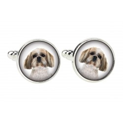Shih Tzu. Cufflinks for dog lovers. Photo jewellery. Men's jewellery. Handmade