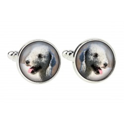 Bedlington Terrier. Cufflinks for dog lovers. Photo jewellery. Men's jewellery. Handmade
