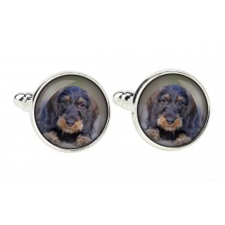Dachshund Wirehaired. Cufflinks for dog lovers. Photo jewellery. Men's jewellery. Handmade