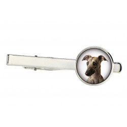 Whippet. Tie clip for dog lovers. Photo jewellery. Men's jewellery. Handmade.
