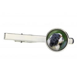 Cavalier King Charles Spaniel. Tie clip for dog lovers. Photo jewellery. Men's jewellery. Handmade.