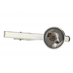 Italian Greyhound. Tie clip for dog lovers. Photo jewellery. Men's jewellery. Handmade.