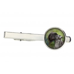 Kerry Blue Terrier. Tie clip for dog lovers. Photo jewellery. Men's jewellery. Handmade.