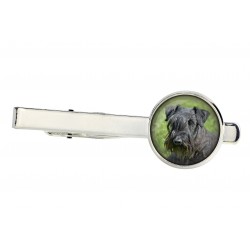 Cesky Terrier. Tie clip for dog lovers. Photo jewellery. Men's jewellery. Handmade.