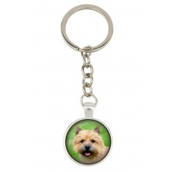 Norwich Terrier. Keyring, keychain for dog lovers. Photo jewellery. Men's jewellery. Handmade.