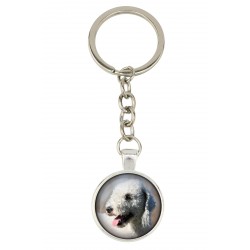 Brelok handmade z pieskiem - Bedlington Terrier