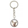 Chinese Crested Dog. Keyring, keychain for dog lovers. Photo jewellery. Men's jewellery. Handmade.