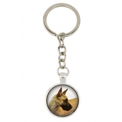 Great Dane cropped. Keyring, keychain for dog lovers. Photo jewellery. Men's jewellery. Handmade.