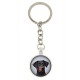 Dobermann uncropped. Keyring, keychain for dog lovers. Photo jewellery. Men's jewellery. Handmade.