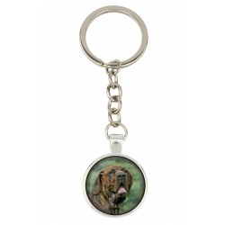 Brazilian Mastiff. Keyring, keychain for dog lovers. Photo jewellery. Men's jewellery. Handmade.