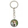 Fox Terrier. Keyring, keychain for dog lovers. Photo jewellery. Men's jewellery. Handmade.