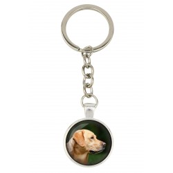 Labrador Retriever (2). Keyring, keychain for dog lovers. Photo jewellery. Men's jewellery. Handmade.