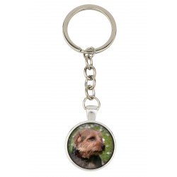 Norfolk Terrier. Keyring, keychain for dog lovers. Photo jewellery. Men's jewellery. Handmade.