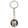 West Highland White Terrier. Keyring, keychain for dog lovers. Photo jewellery. Men's jewellery. Handmade.