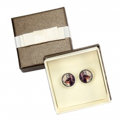 Dobermann. Cufflinks with box for dog lovers. Photo jewellery. Men's jewellery. Handmade