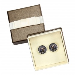 Boxer uncropped. Cufflinks with box for dog lovers. Photo jewellery. Men's jewellery. Handmade