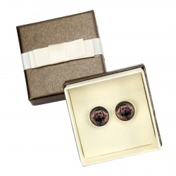 Leoneberger. Cufflinks with box for dog lovers. Photo jewellery. Men's jewellery. Handmade