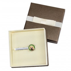 Norwich Terrier. Tie clip with box for dog lovers. Photo jewellery. Men's jewellery. Handmade