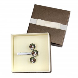 Saint Bernard. Jewelry for dog lovers. Cufflinks and tie pin . Photo jewellery. Men's jewellery. Handmade
