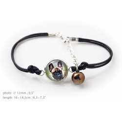 French Bulldog. Bracelet for people who love dogs. Photojewelry. Handmade.