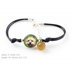 Norwich Terrier. Bracelet for people who love dogs. Photojewelry. Handmade.