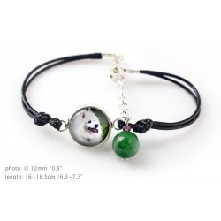 Samoyed. Bracelet for people who love dogs. Photojewelry. Handmade.