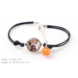 Shar Pei. Bracelet for people who love dogs. Photojewelry. Handmade.