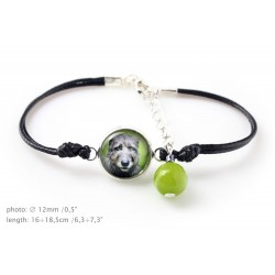 Irish Wolfhound. Bracelet for people who love dogs. Photojewelry. Handmade.