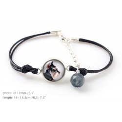 Schnauzer cropped. Bracelet for people who love dogs. Photojewelry. Handmade.