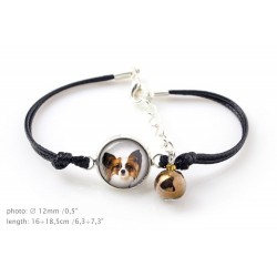 Papillon. Bracelet for people who love dogs. Photojewelry. Handmade.